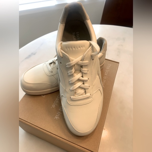 NIB EVERLANE ReLeather Court Sneakers in Off White Unisex - Women’s 9/ Men’s 7 - Picture 11 of 15